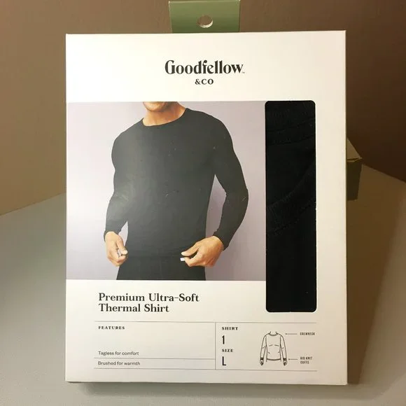 GOODFELLOW & CO Men's Tall Premium Long Sleeve Thermal Undershirt NEW IN BOX! - Picture 4 of 11